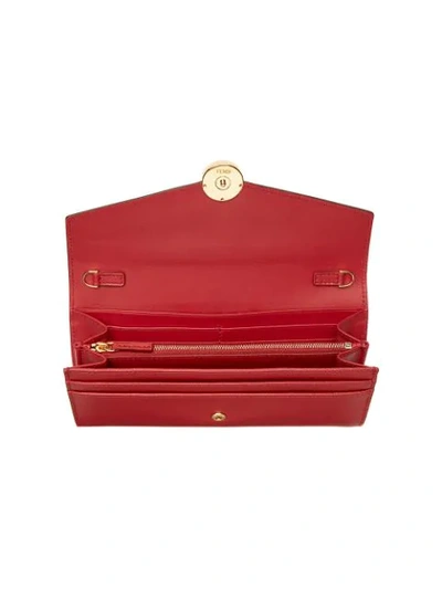 Shop Fendi F Is  Continental Chain Wallet In Red