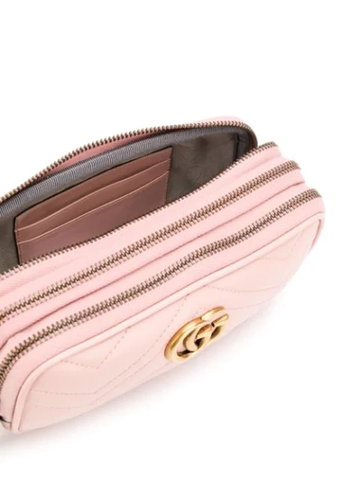 Shop Gucci Mini 'gg Marmont' Clutch In Pink