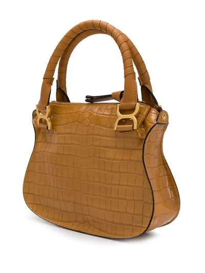 Shop Chloé Small Marcie Handbag In Brown