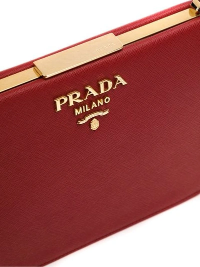 Shop Prada Light Frame Crossbody Bag In Red