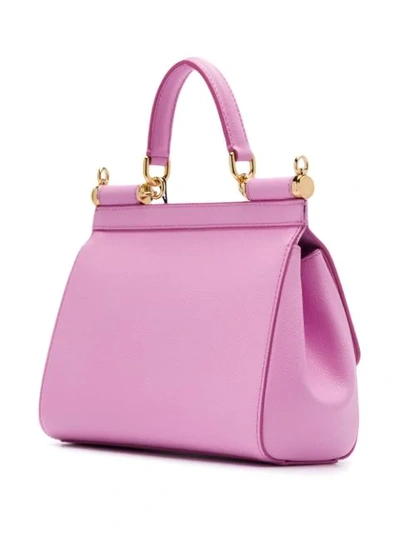 Shop Dolce & Gabbana Small Sicily Tote - Pink