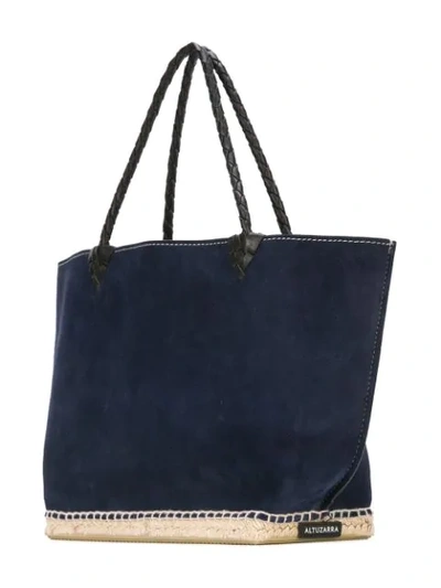Shop Altuzarra Small Espadrille Tote Bag In Blue
