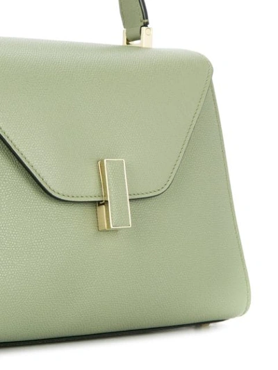 Shop Valextra Structured Flap Top Tote Bag In Green
