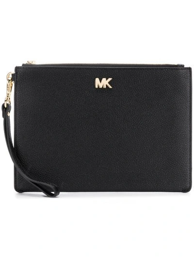 Shop Michael Michael Kors Medium Zip Pouch - Black