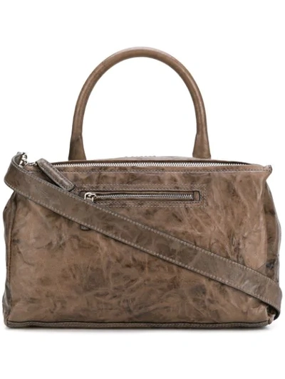 Shop Givenchy Logo Stamp Holdall In Brown