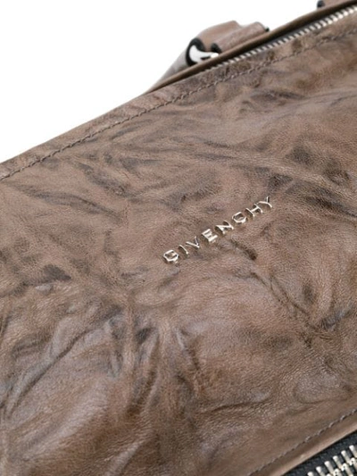 Shop Givenchy Logo Stamp Holdall In Brown