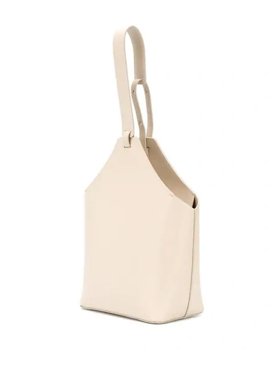 Shop Aesther Ekme Top Handle Bucket Bag In Neutrals