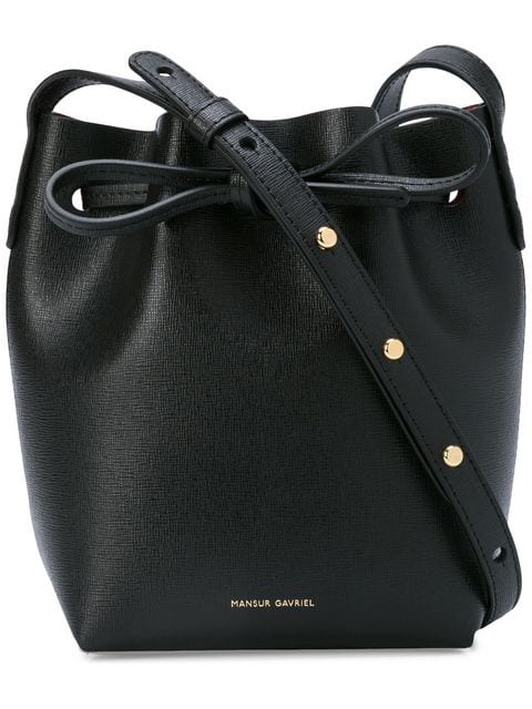 Mansur Gavriel Mini Mini Bucket Bag In Black | ModeSens