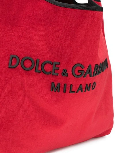Shop Dolce & Gabbana Market Tote In Red