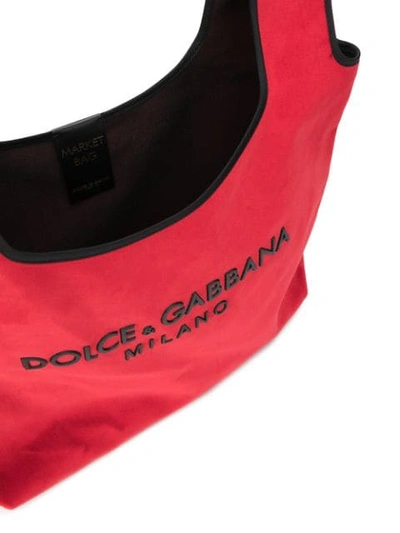 Shop Dolce & Gabbana Market Tote In Red