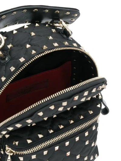 Shop Valentino Mini Rockstud Backpack In Black