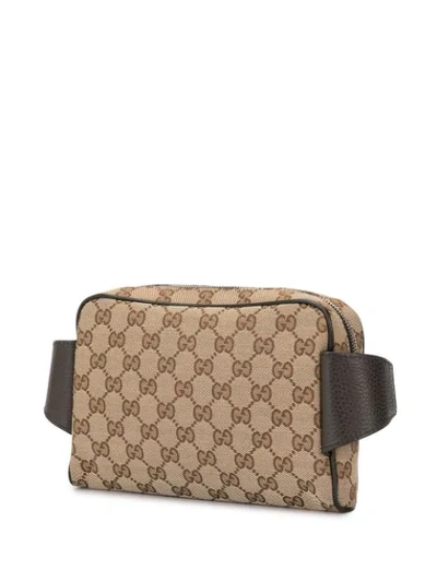 Pre-owned Gucci Gg Supreme Belt Bag In Brown