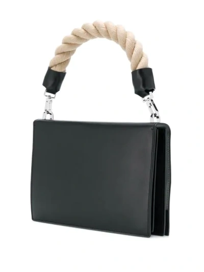 Shop Roberto Di Stefano Woven Handle Tote Bag - Black