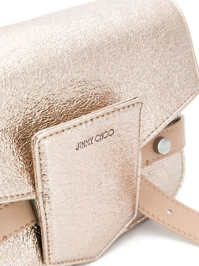 Shop Jimmy Choo Lexie Metallic Satchel - Pink