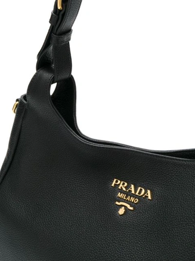 Shop Prada Oversized Hobo Bag In Black