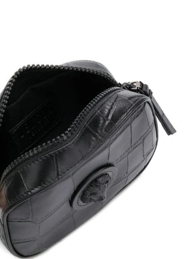 Shop Versus Lion Head Crossbody Bag In Black