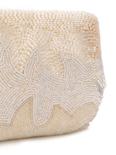 Shop Gucci 1960's Bead Embroidery Clutch - White