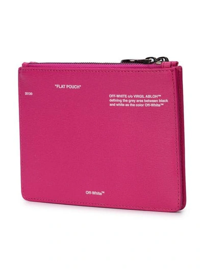Shop Off-white Diag Double Clutch In Pink