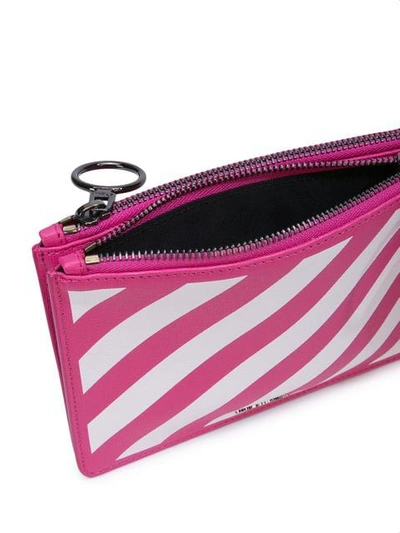 Shop Off-white Diag Double Clutch In Pink