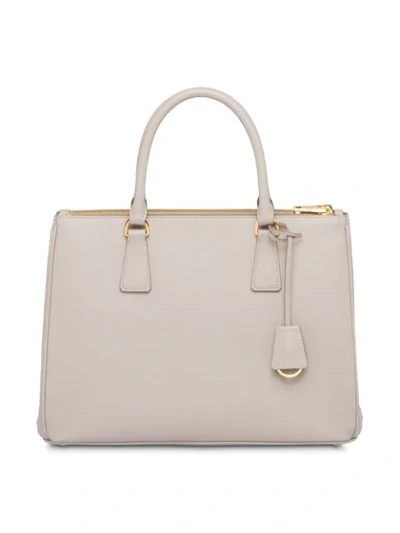 Shop Prada Large Galleria Leather Tote Bag In Neutrals