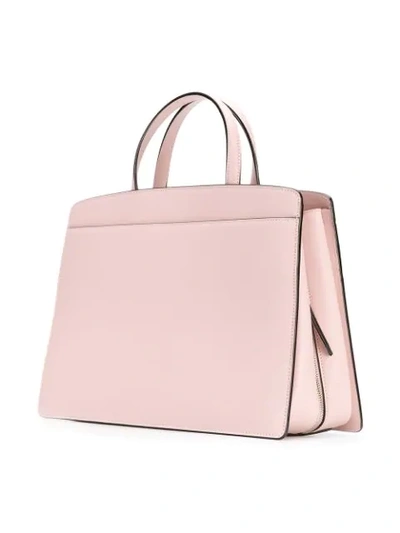 Shop Bally Structured Tote Bag - Pink