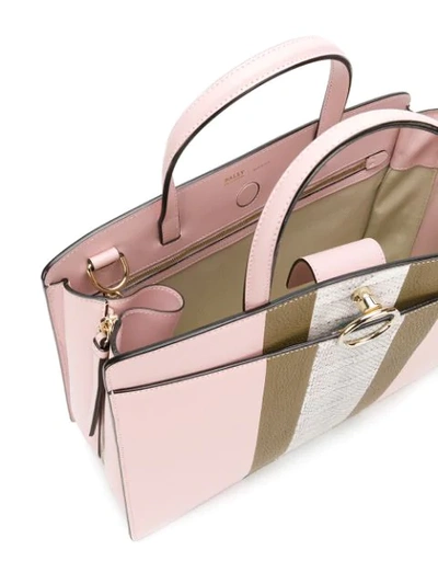Shop Bally Structured Tote Bag - Pink