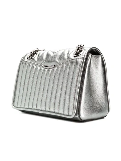 Shop Jimmy Choo Helia Shoulder Bag In Silver