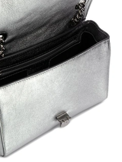 Shop Jimmy Choo Helia Shoulder Bag In Silver