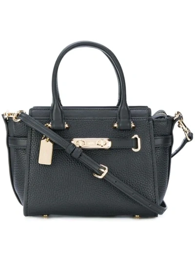 Shop Coach Swagger 21 Shoulder Bag In Black