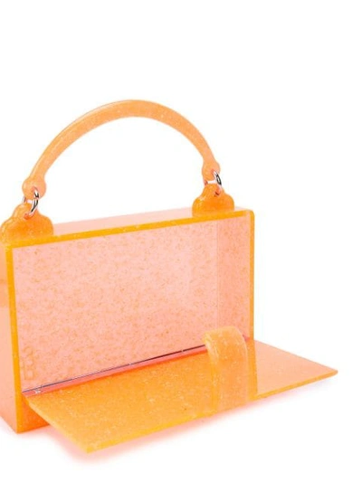Shop Edie Parker Small Box Bag In Orange