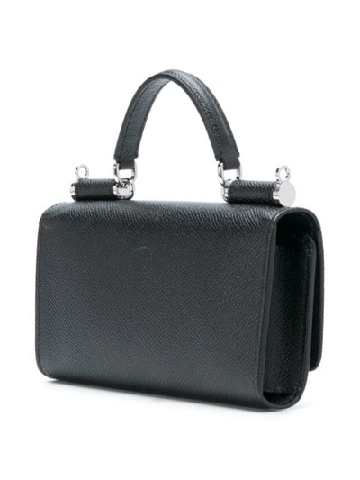 Shop Dolce & Gabbana Mini Sicily Von Bag In Black