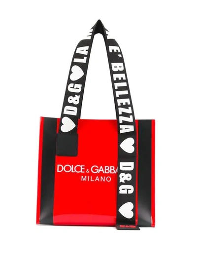 Shop Dolce & Gabbana Street Shopping Bag In Red