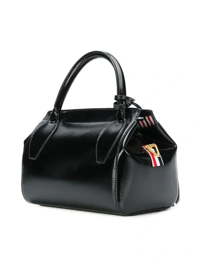 Shop Thom Browne Kleine Handtasche Aus Leder In Black