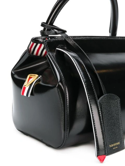 Shop Thom Browne Kleine Handtasche Aus Leder In Black