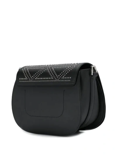 Shop Emporio Armani Studded Shoulder Bag - Black