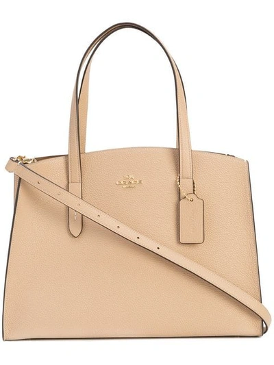 Shop Coach Charlie Carryall Shoulder Bag In Neutrals