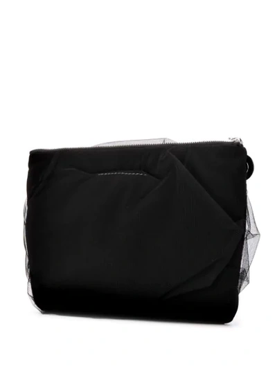 MM6 MAISON MARGIELA TULLE CLUTCH BAG - 黑色