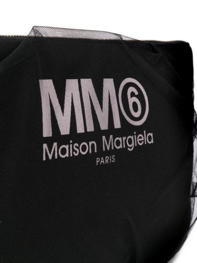 MM6 MAISON MARGIELA TULLE CLUTCH BAG - 黑色