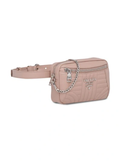 Shop Prada 'diagramme' Gürteltasche - Farfetch In Pink