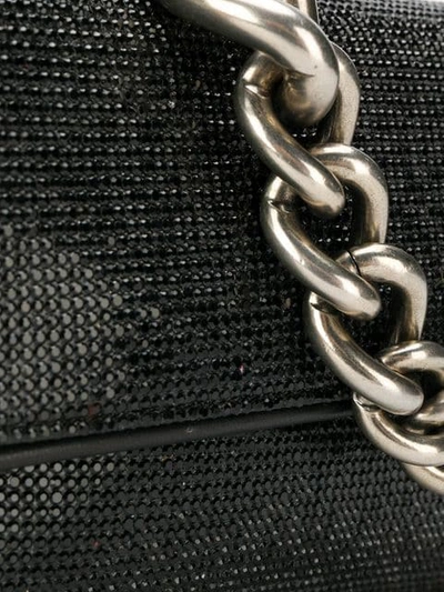 Shop Ermanno Scervino Chunky Chain Mini Bag In 90303 Black