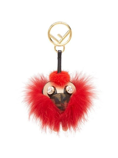 Shop Fendi Space Monkey Charm In Red