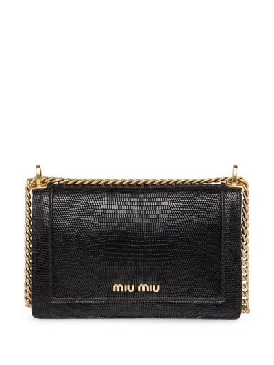 Shop Miu Miu 'miu Confidential' Schultertasche In Black