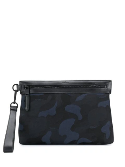 Shop Mulberry Camouflage Print Clutch In Blue