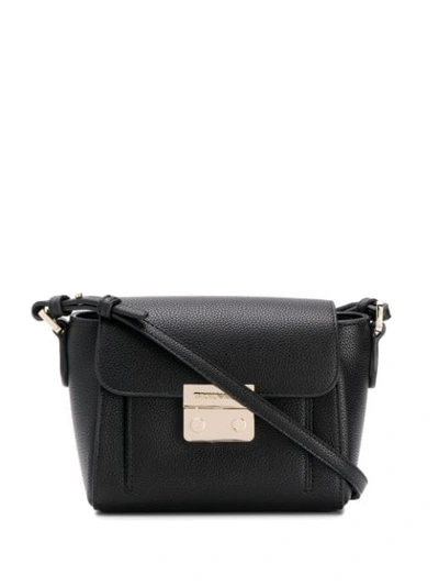 Shop Emporio Armani Foldover Top Crossbody Bag In Black