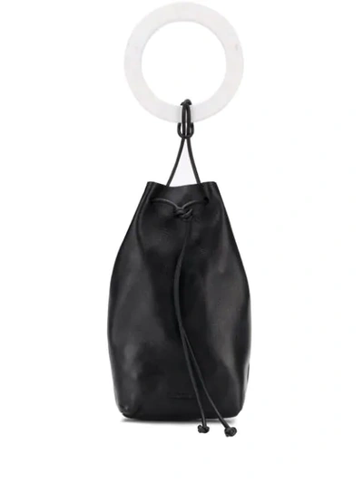 Shop Jil Sander Beuteltasche Mit Armband - Schwarz In Black