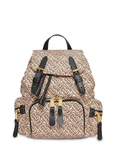 Shop Burberry The Small Rucksack In Neutrals