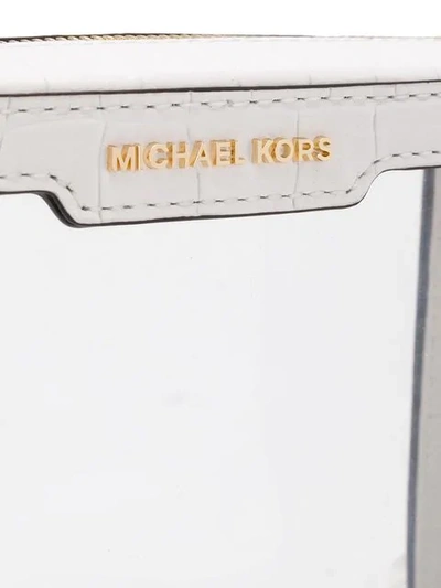 Shop Michael Michael Kors White Leather Trim Crossbody Bag - Neutrals