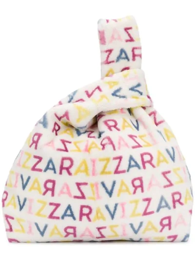 Shop Simonetta Ravizza Furrissima Logo Tote Bag In White