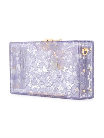 Shop Dolce & Gabbana Dolce Box Clutch In Purple