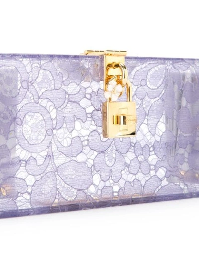 Shop Dolce & Gabbana Dolce Box Clutch In Purple